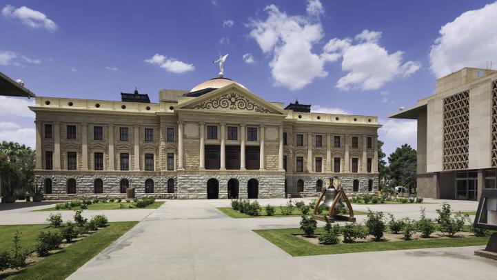 Exterior of Arizona State Capitol.