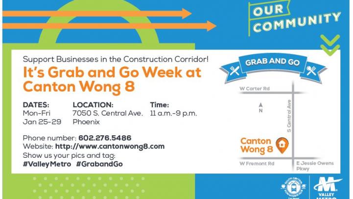 Grab and Go event flier.