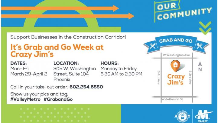 Grab and Go event flier. More information below.