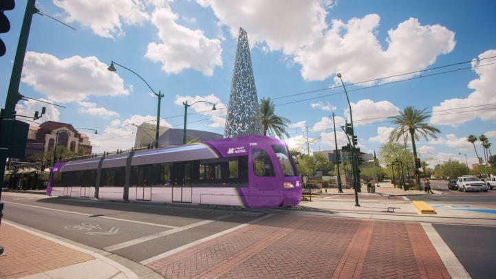 new purple train car
