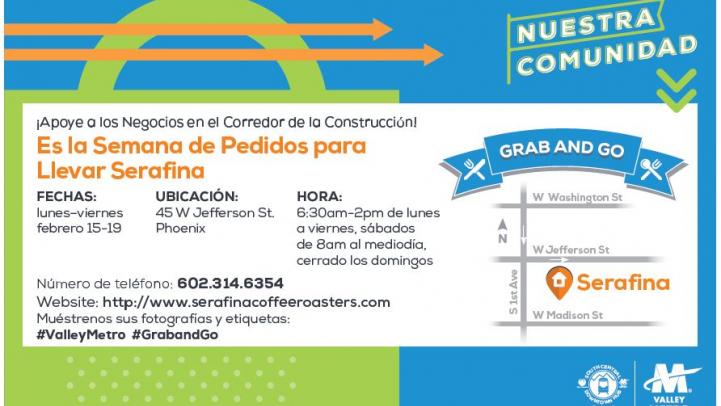 Grab and go event flier.