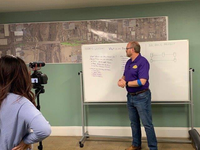 Behind the scenes of a virtual learning session for Engineers of the Future online program.