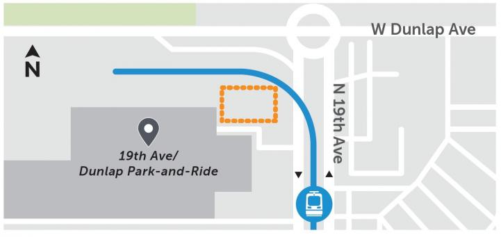 Southwest corner of 19th Avenue/Dunlap ramada area closed until mid-2023