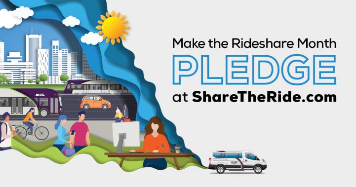 Rideshare Month poster.