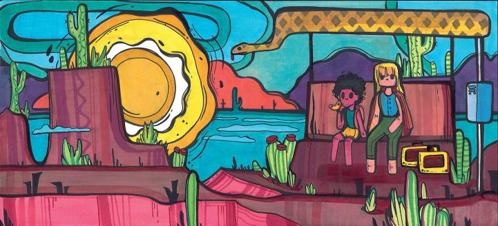 Kimberly Nunez Figueroa’s artwork – “Ride Towards a Brighter Tomorrow” Kimberly Nunez Figueroa’s artwork – “Ride Towards a Brighter Tomorrow”