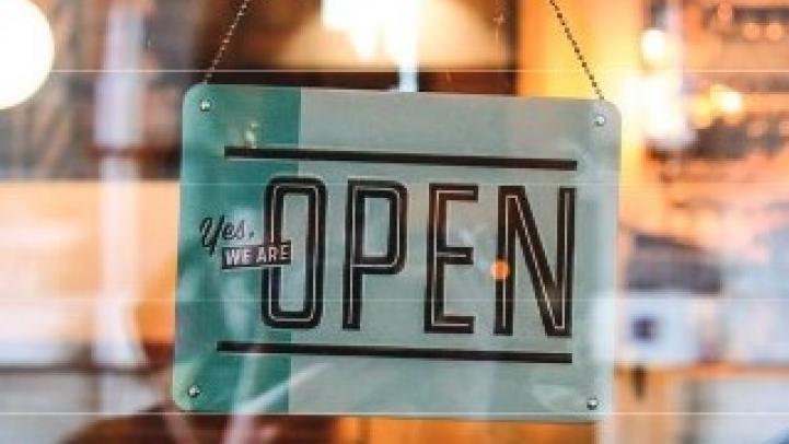 Open for business sign Open for business sign