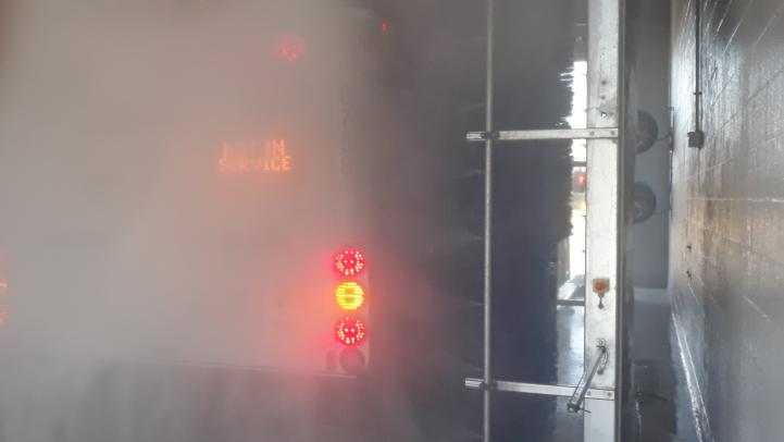 Buses get a good scrub down at Valley Metro bus yard