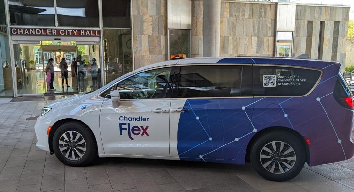 chandler flex vehicle outside chandler city hall