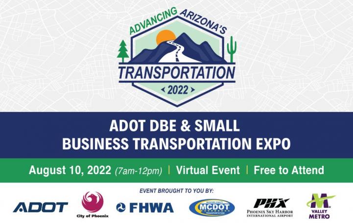 DBE expo information -repeated below- and sponsor logos