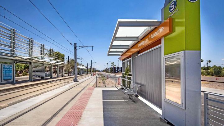 Picture of Dorsey/Apache Blvd streetcar station