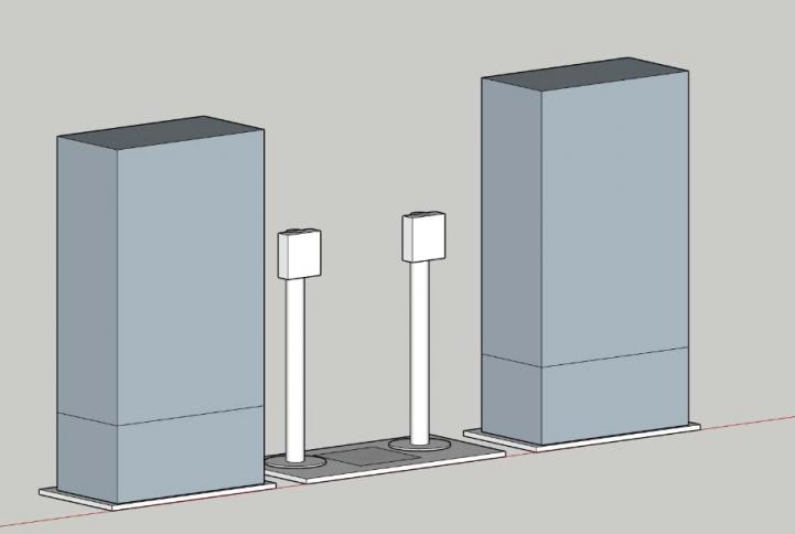 two new fare validators between fare vending machines