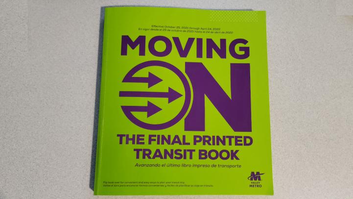 Picture of Valley Metro's final printed transit book