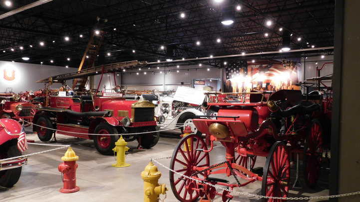 Fire Engines inside Hall of Flame Museum