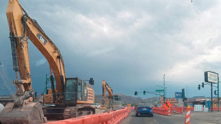 Heavy machinery at South Central Extension project