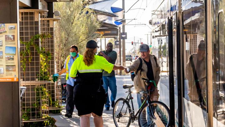 Look for Valley Metro's CECs on light rail platforms.
