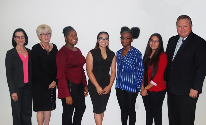 South Central Extension interns at board meeting.