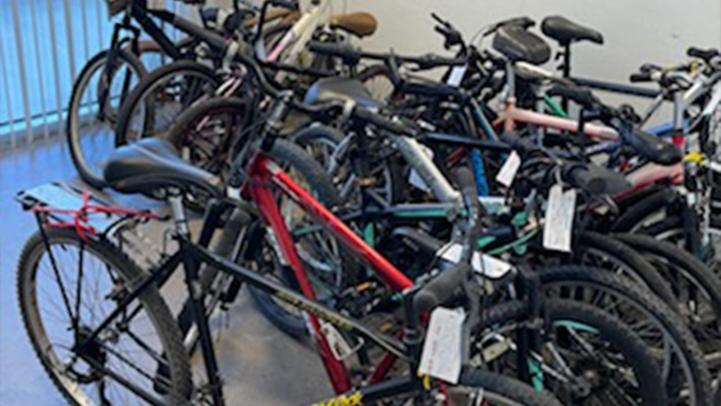Bicycles in lost and found