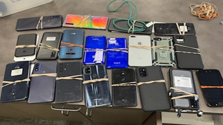 Phones in the lost and found