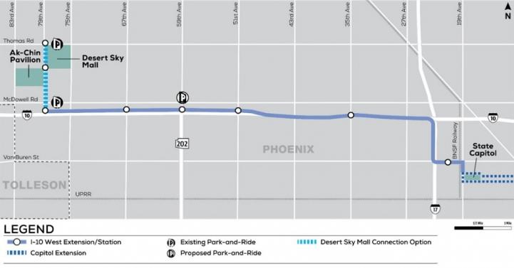 Map shows changes as described in text