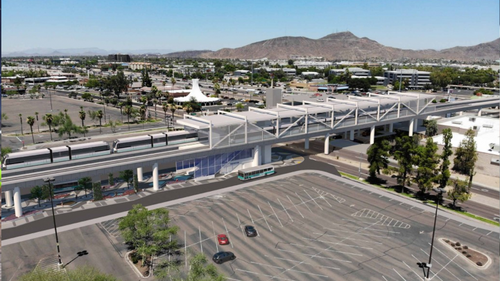 Image of planned Metrocenter light rail station
