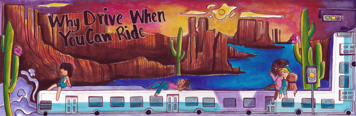 Kimberly Nunez artwork "Why Drive When You Can Ride?"