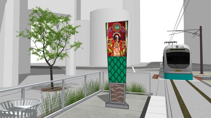 Render of future station art