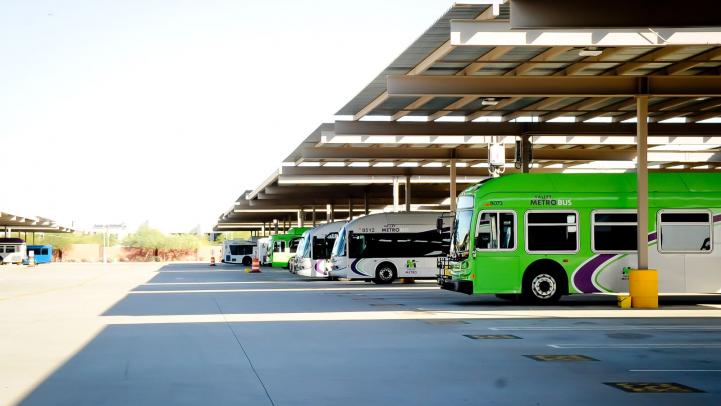 Solar Panel Bus Shade