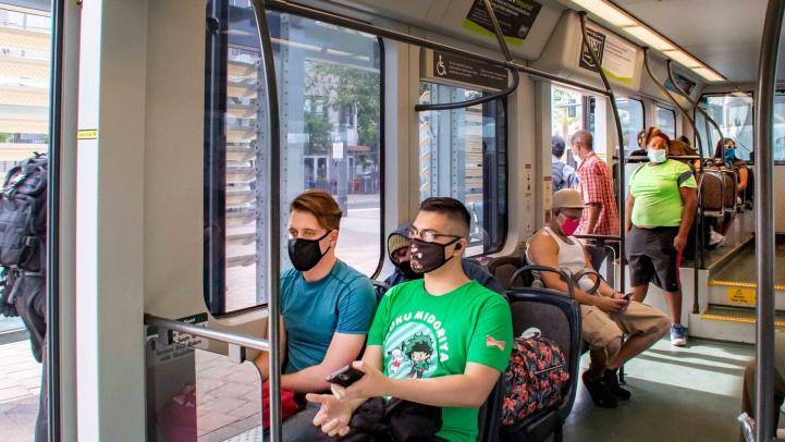 Passengers are asked to utilize face coverings when riding with Valley Metro