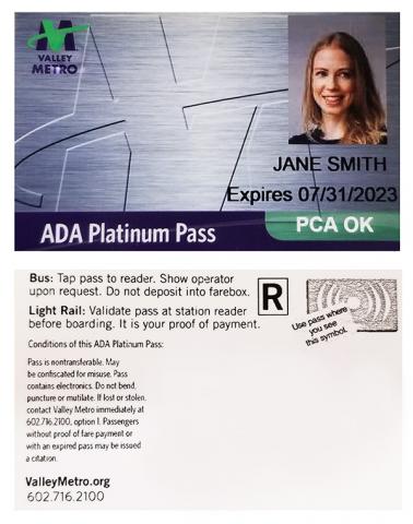 Sample platinum pass - see below for text on pass