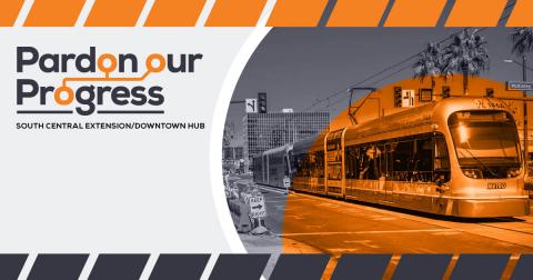 Pardo Our Progress with light rail train